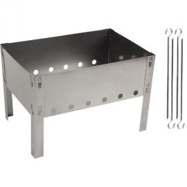 Сборно-разборный мангал Ecos 350х240х240 мм, 0.35-0.40 мм, с 4 шампурами, 009380 