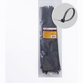 Хомут STEKKER NYCT47-400 нейлоновый 4.7x400 мм, 105 мм, нагрузка 22 кг, черный, 100 шт в упак 32792 