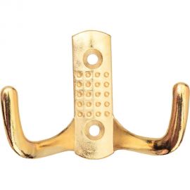 2-х рожковый крючок СКОБЯНОЙ перф. золото 002840 