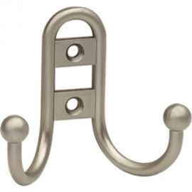 Крючок MF R15, 2-х рожковый, никель матовый 10812v 