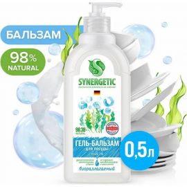 Гель-бальзам для мытья посуды и детских игрушек SYNERGETIC Pure 0 0.5 л 103064 