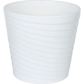 Пластиковый горшок liveingreen Эйс белый, 2.7 л, диам. 17 см, с вкладкой ЭС17-10 