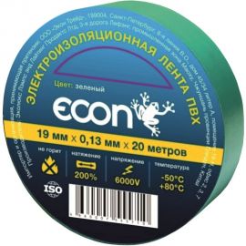Изолента ECON 19/20/0,13, зелёный 19201306 