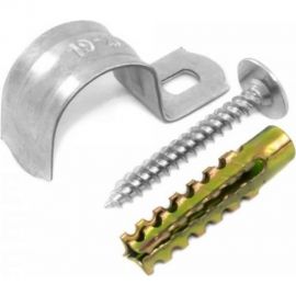 Комплекты для крепления ОКЛ Промрукав саморез, дюбель, скоба СМО d19-20 мм, 100 шт. PR08.4996 