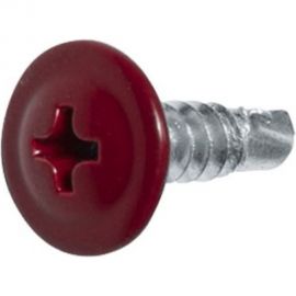 Саморез крепежная техника прессшайба, красное вино, 4,2x16 ral 3005, сверло, 50 шт. 10682 