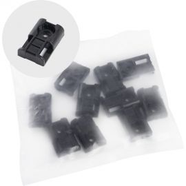 Площадка под стяжку для прямого монтажа STEKKER pmcl3120b 31x20 мм, под хомуты, черный, 100 шт. 49065 