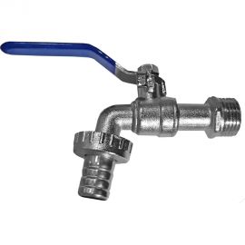 Шаровой кран AQUALINK водоразборный, под шланг, 3/4 Wh ручка ECO 3966 