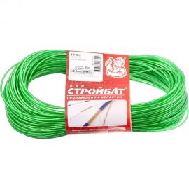 Металлополимерный трос Стройбат 2 мм, цветной латунир, 50 м 388560 
