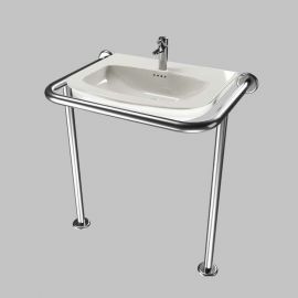 Поручень для раковины Доминант с креплением в пол и в стену (AISI 304) D-M2/01 