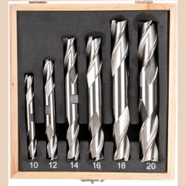 Набор фрез концевых 2-х сторонних по металлу из 6 шт, 10,12,14,16,18,20 мм, Z=3, Р18 CNIC 53667 
