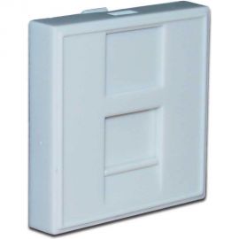 Вставка 45x45 на 1 кейстоун, со шторкой, маркировкой, белая, TWT-SIP-23N-WH 