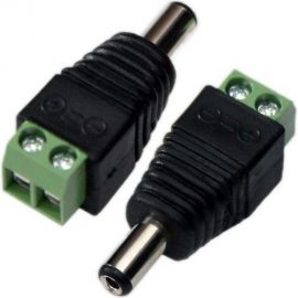 Разъем питания 5.5x2.1x14.0мм штекер Pro Legend пластик на кабель, винт, PL2316 