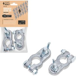 Клеммы АКБ в комплекте StartVOLT свинец, гайка-барашек 8мм SBT 001 