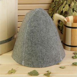 Шапка для бани Добропаровъ Классическая серая 1228155 