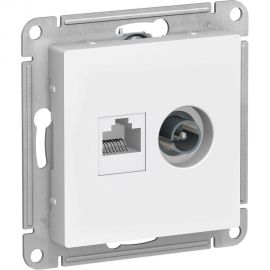 Механизм розетки Schneider Electric 2-м ATLAS DESIGNRJ45 кат. 5E+TV белый ATN000189 