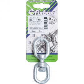 Вертлюг петля-петля Fixbox 6 мм белый цинк 1 шт 551600 