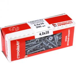 Универсальные саморезы Стройбат 4,0x35 белый цинк 200 шт 075401 