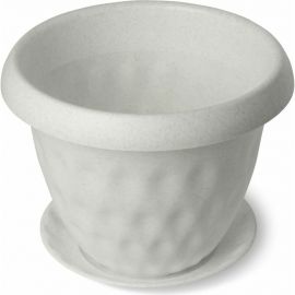 Горшок для растений с поддоном Martika Розетта 1.7 л, диам. 170 мм, мрамор С126МРА 