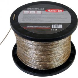 Стальной трос с ПВХ-покрытием MAESTRO D 2 мм, L 200 м, прозрачный 69518-1 