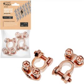 Клеммы АКБ в комплекте StartVOLT латунь, прижимная планка до 50 мм Asia type 3 SBT 006 