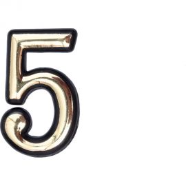 Цифра СКОБЯНОЙ самокл., мал., золото, ""5"" 002639 