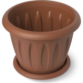 Горшок для растений с поддоном Martika Фелиция терракотовый, 3.6 л, диам. 225 мм С104Т 