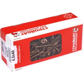 Универсальные саморезы Стройбат 4,5x40 желтый цинк 200 шт 076131 