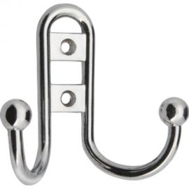 Крючок MF R15, 2-х рожковый, хром 10810v 