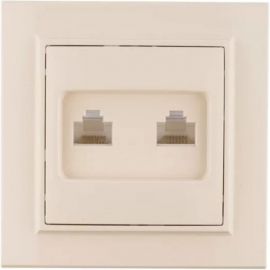 2-местная розетка EKF Минск RJ-45 СП бежевый ERK02-035-20 