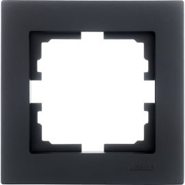 1-ая горизонтальная рамка Lezard VESNA без вставки, чёрный бархат 742-4200-146 