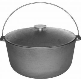 Походный чугунный казан с крышкой TimA 10 л, диам. 300 мм 0710 