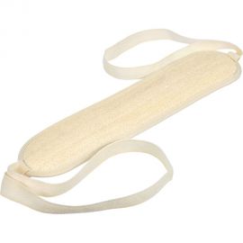 Овальная мочалка из люфы Банные Штучки лента с х/б ручками, 38х9 см, 96х9 см с ручками 40056 