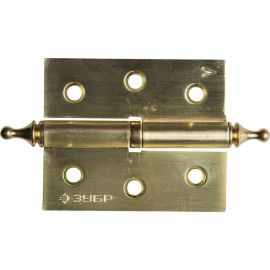 Дверная разъемная петля Зубр Эксперт 1 подшипник цвет матовая латунь SB левая с крепежом 75x63x2.5 мм 2 шт. 37605-075-3L 