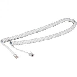 Витой трубочный телефонный шнур REXANT RJ-10, 4P-4C, 7 м, белый 18-2071 