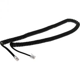 Витой трубочный телефонный шнур REXANT RJ-10, 4P-4C, 7 м, черный 18-2073 