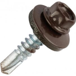 Кровельный саморез КРЕП-КОМП 5,5x19 RAL8017, тёмно-коричневый К, 250 шт., насадка 8/9 ск55198017кф-У 