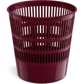 Сетчатая пластиковая корзина для бумаг ErichKrause Marsala 12 л, рубиновый 55950 