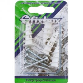 Дюбель для гипсокартона Fixbox MFJ-S нейлон с шурупом 4 шт 030930 