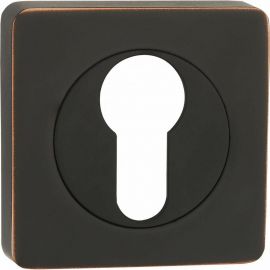 Квадратная накладка РЕНЦ на цилиндр, черная бронза с патиной ET 02 ABB 