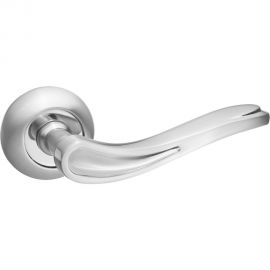 Дверная ручка TIXX Клементина, ник.мат./ник.бл., розетка 08 INDH 208-08 SN/NP 