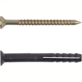 Дюбель с шурупом ВИРТУОЗ 6х40, потайной бортик, 150 шт. 600-05366 