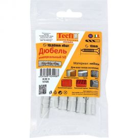 Универсальный дюбель Tecfi VZ нейлон 10x60 6 шт - пакет 147435 