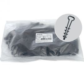 Дюбель-хомут для плоского кабеля STEKKER 5-10 мм, DCL01-05-10, черный, 100 шт. 39860 