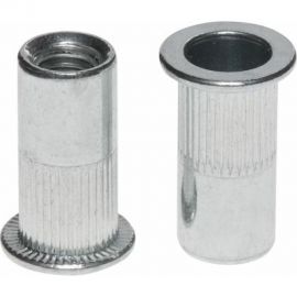 Резьбовая заклепка STARFIX М8 цилиндрический бортик, белый цинк, 10 шт. SMZ1-48530-10 