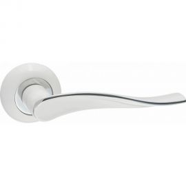 Дверная ручка Renz Модена (матовый супер белый; хром блестящий) INDH 427-08 MSW/CP 