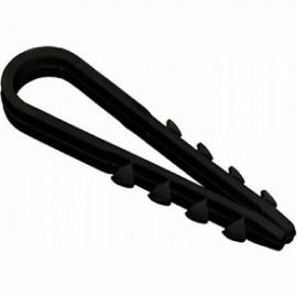 Дюбель хомут КРЕП-КОМП для крепления кабеля, цвет-чёрный 19х25 100шт дхч1925 
