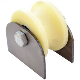 Ролик Rolik-Opt капролон, d.70 мм, под трубу d.3/4"", на пластинах К2708 