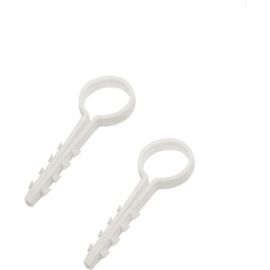 Круглый дюбель-хомут TDM 16 мм, белый, 100 шт. SQ0539-0037 