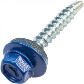 Кровельные саморезы ВИРТУОЗ 4,8х50 мм, RAL 5005, сигнальный синий, 130 шт. 600-23698 