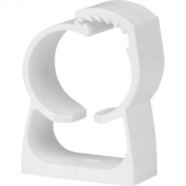 Крепеж-клипса для трубы с фиксатором ЕВРОПАРТНЕР PDF 14-18 мм, белая, 14 шт. 50001 D 